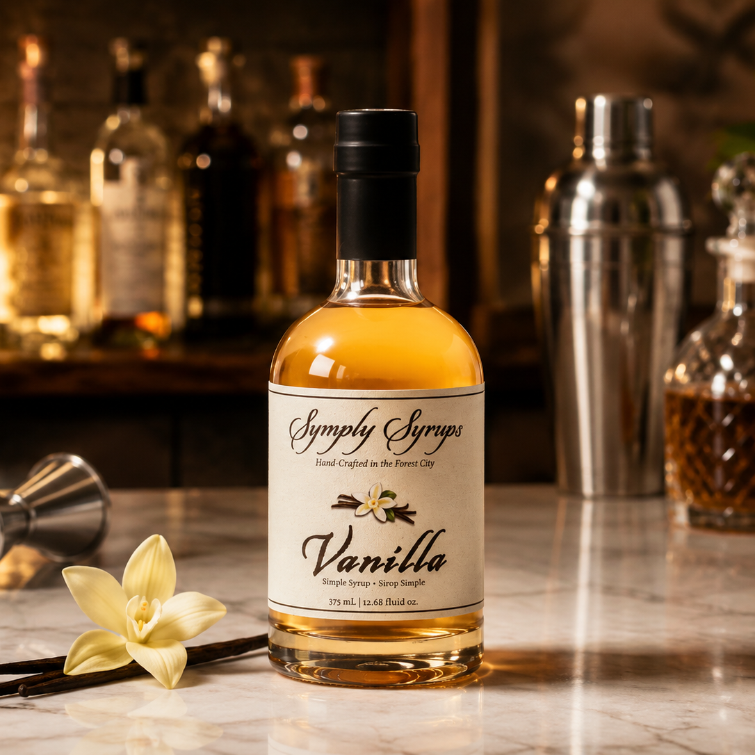 Vanilla Syrup by Symply Syrups for cocktails, lifestyle photo